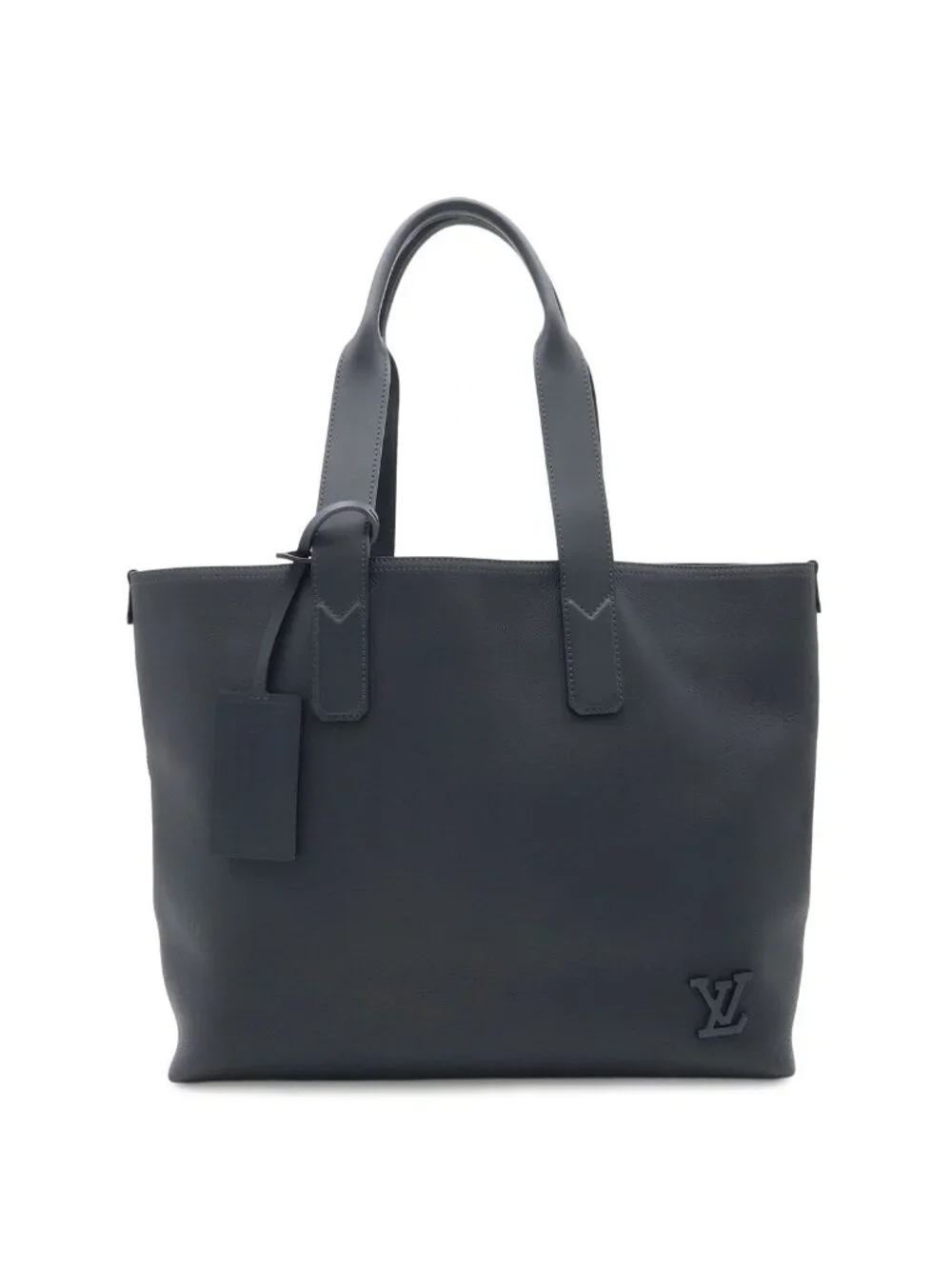 Louis Vuitton LV Aerogram Pilot Tote Shoulder Bag Leather Ink Blue